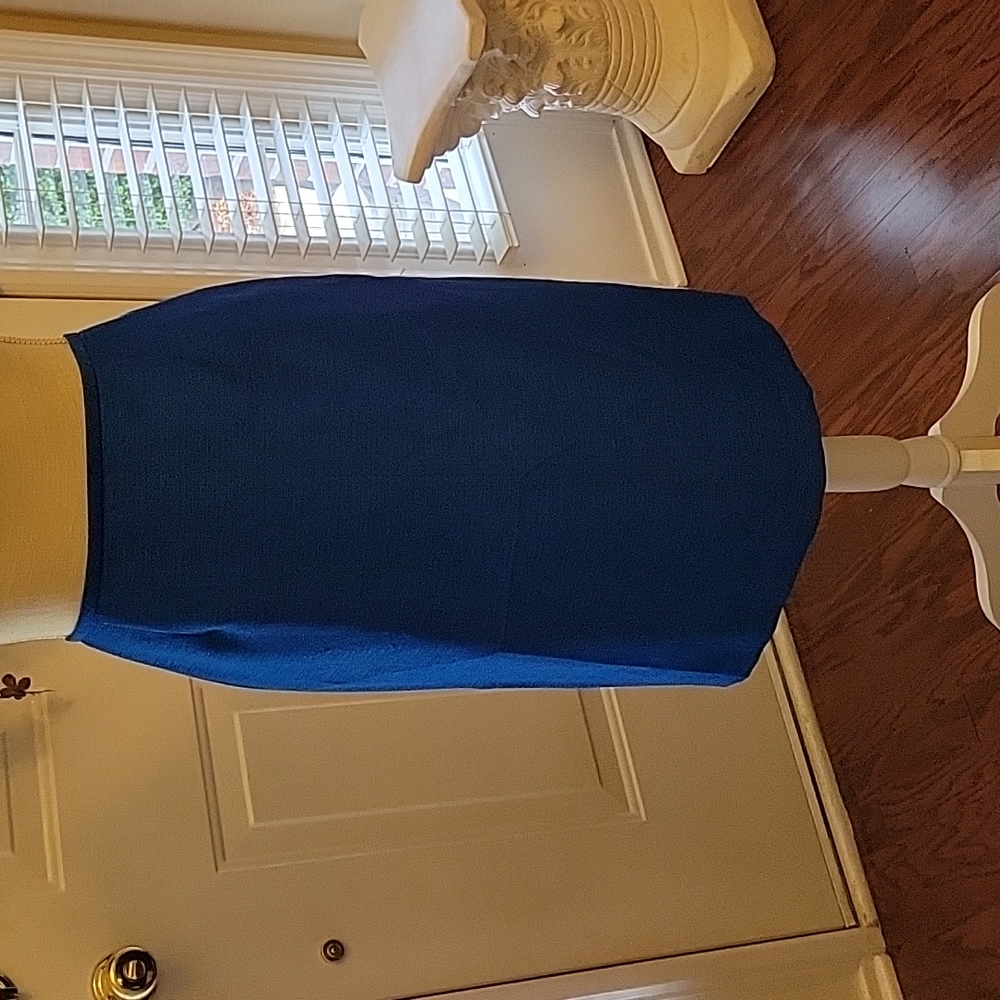 Isabella Suits royal blue textured pencil skirt Fully lined  8 New without Tags…